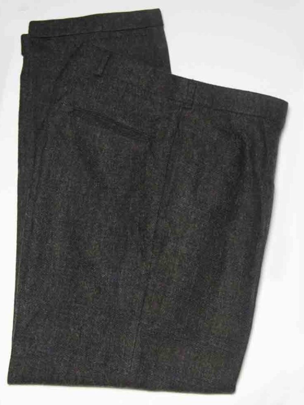 Vintage Britches of Georgetown Gray Wool Herringbone Pants Men's Size 34 X 31